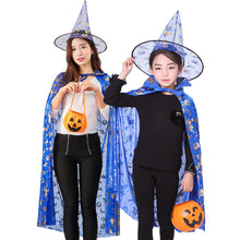 Lade das Bild in den Galerie-Viewer, 2x Halloween Xmas Christmas Gifts Decoration Children&#39;s Cloak Bronzing Pumpkin Cloak Witch Suit Parent-Child Dress up
