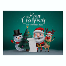 Load image into Gallery viewer, 2PCs Christmas Tablecloths Waterproof Polyester Linen Cartoon Printing Series Dining Table Cushion
