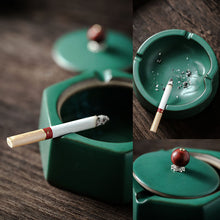 Lade das Bild in den Galerie-Viewer, Ashtray Stoneware  Ceramic Lid Home Living Room Office Multifunctional Ashtray
