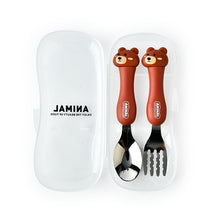 Lade das Bild in den Galerie-Viewer, 304 Stainless Steel Flatware Sets Portable Children&#39;s Tableware Cartoon Animal Spork 2pcs Suit
