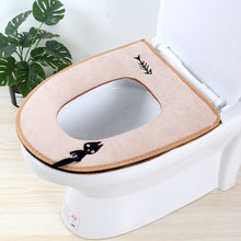 Lade das Bild in den Galerie-Viewer, 3pcs Toilet Seat Cover Pads Creative Cute Waterproof O-Ring     Corduroy  Zipper
