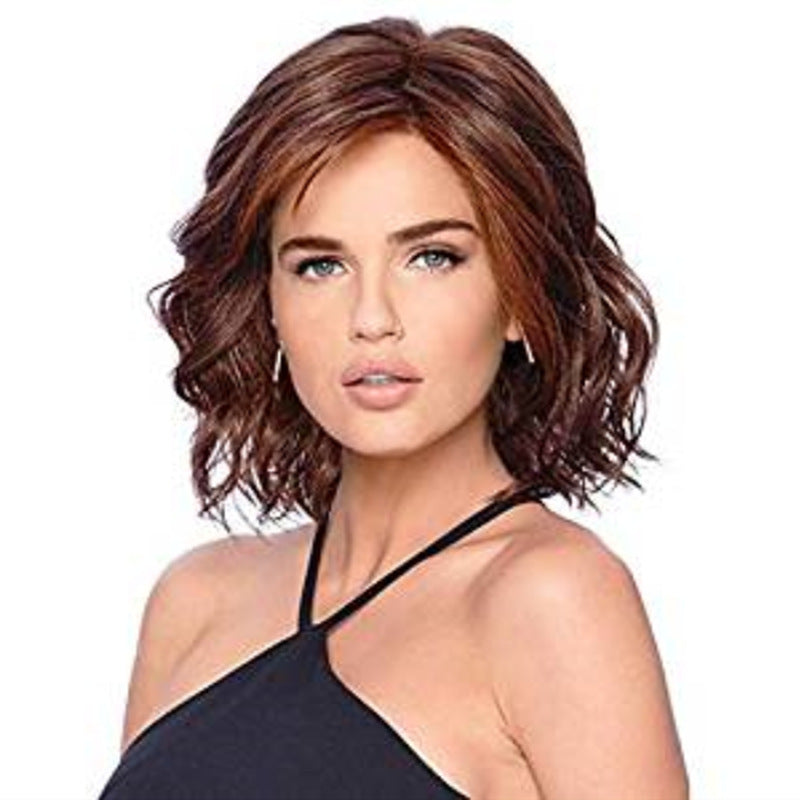 Women Wig Chemical Fiber Fluffy Medium Short Curling Iron Set Rinka Haircut W418