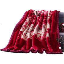 Lade das Bild in den Galerie-Viewer, Thickened Laschel Blanket Cover Blanket Winter Super Soft Double-Layer Wedding Blanket Flannel
