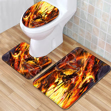 Load image into Gallery viewer, 3pcs Toilet Seat Cover Pads Cartoon Anime Bathroom s Three-Piece Carpet   Set Door  Bathroom Non-Slip
