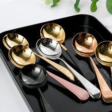 Lade das Bild in den Galerie-Viewer, 304 Stainless Steel Flatware Sets 16cm round Head Spoon Soup Spoon Spoon
