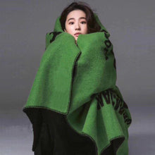 Load image into Gallery viewer, Classic Style Letter Wool Shawl Blanket Aircraft Blanket Decorative Blanket Woven Blanket
