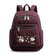 Load image into Gallery viewer, Backpack Women's Large-Capacity Embroidered  Korean College Student  Outdoor Travel
