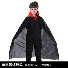 Lade das Bild in den Galerie-Viewer, 2x Halloween Xmas Christmas Gifts Decoration Costume Props Wizard Black and Red Cloak
