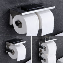 Lade das Bild in den Galerie-Viewer, 304 Stainless Steel Toilet Paper Holder Punch-Free Kitchen and Bathroom  Phone Holder
