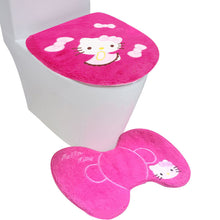 Load image into Gallery viewer, 3pcs Cute Toilet Seat Cover Household Paste Toilet Seat Thickened Fleece-Lined Toilet Seat Cover  Three-Piece Set
