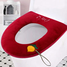 Load image into Gallery viewer, 3pcs Toilet Seat Cover Pads Coral Fleece Universal Velcro Thicker    Mink Suede

