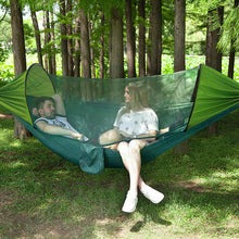Load image into Gallery viewer, 290*140cm Camping Hammock Nylon Automatic Quick Unfolding Outdoor Sunshade Anti-Mosquito Hammock
