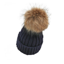 Load image into Gallery viewer, Warm Winter Knit Beanie Hats Fur Ball Hat Male and Women Students Cute Fur Thickened All-Matching Unisex
