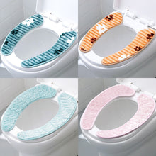 Load image into Gallery viewer, 3pcs Toilet Seat Cover Pads Four Seasons Household Happy Day Ring  Washer Plush
