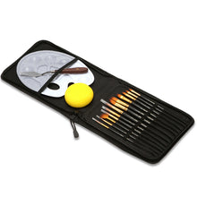 Load image into Gallery viewer, 12 PCs Black Stick Nylon Hair Black with Palette Art Brushes
