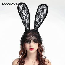Lade das Bild in den Galerie-Viewer, 2x Halloween Xmas Christmas Gifts Decoration Multi-Delicate New Lace Big Rabbit Ear Headdress
