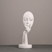Load image into Gallery viewer, 28cm Black and White Face Ornaments, Personality Living Room Bedroom Decoration Resin Decorations
