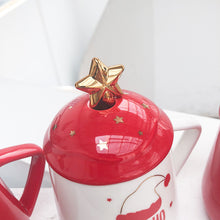 Load image into Gallery viewer, Xmax Christmas Cup Gift Creative Cartoon Gift Ceramic with Lid Spoon Personality Mark
