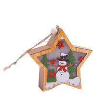 Load image into Gallery viewer, 2PCs Christmas Tree Decoration Glowing Wooden Pendant Small Gift

