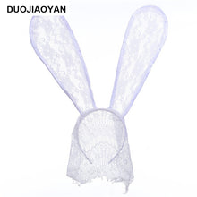 Lade das Bild in den Galerie-Viewer, 2x Halloween Xmas Christmas Gifts Decoration Multi-Delicate New Lace Big Rabbit Ear Headdress
