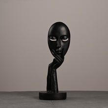 Load image into Gallery viewer, 28cm Black and White Face Ornaments, Personality Living Room Bedroom Decoration Resin Decorations
