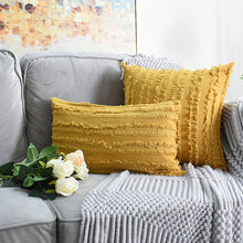 Load image into Gallery viewer, 2pcs Pillowcases 45 * 45cm Square Solid Color Cotton and Linen Cut Flower Tassel Sofa

