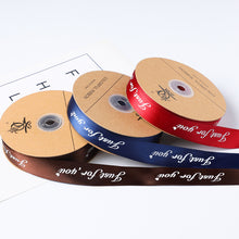 Load image into Gallery viewer, 2pcs Christmas Packing Materials 2.5cm * 45M Just for You Polyester Belt Cake Gift Bow
