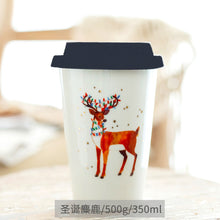 Load image into Gallery viewer, Xmax Christmas Cup Gift Creative Ceramic Mark with Cover Spoon Office Coffee Festival Give as Gifts
