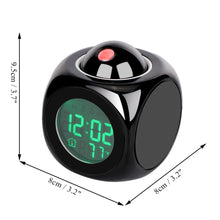 Load image into Gallery viewer, Smart Multi-Function Alarm Clock LED Display English Voice Time Projection Clock
