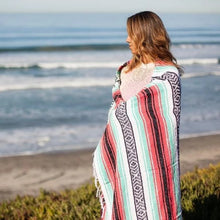 Load image into Gallery viewer, Geometric Tassel Style Blanket Woven Tassel Beach Towel Blanket Picnic Mat Yoga Cotton Blanket
