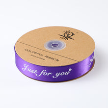 Load image into Gallery viewer, 2pcs Christmas Packing Materials 2.5cm * 45M Just for You Polyester Belt Cake Gift Bow
