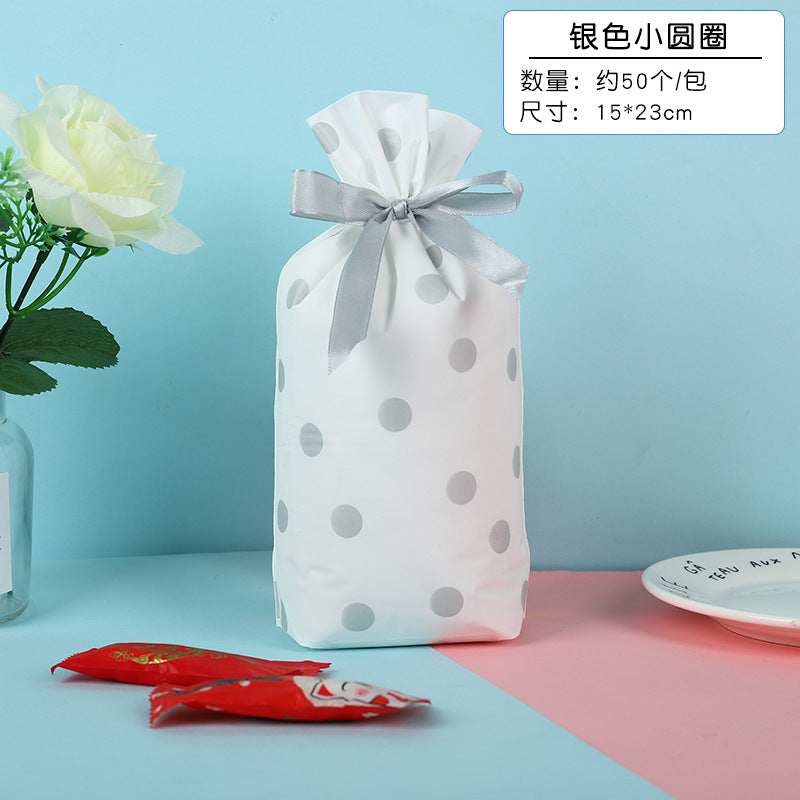 2x Halloween Xmas Christmas Gifts Decoration Ribbon Drawstring Bag Gift Candy Grocery Bag