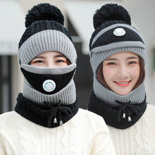 Load image into Gallery viewer, Warm Winter Knit Beanie Hats Windproof Cycling Women Fleece Lined Padded Warm Keeping Ear Protection Unisex
