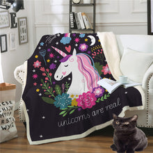 Lade das Bild in den Galerie-Viewer, Double-Layer Thickened Digital Printing Blanket Sofa Blanket Square Plush Blanket
