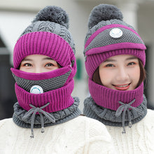 Load image into Gallery viewer, Warm Winter Knit Beanie Hats Windproof Cycling Women Fleece Lined Padded Warm Keeping Ear Protection Unisex
