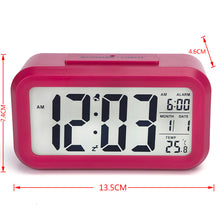 Load image into Gallery viewer, Smart Multi-Function Alarm Clock LED Display Luminous Mute Alarm Clock Photosensitive Large Screen
