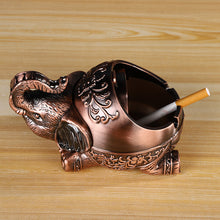 Load image into Gallery viewer, Ashtray Creative Lucky Elephant Metal Tea Table Craft Decoration Windproof Cover Elephant
