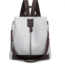 Lade das Bild in den Galerie-Viewer, New Business Multi-Purpose Schoolbag Anti-Theft Pu Soft Leather Ladies Large-Capacity Backpack
