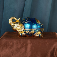 Load image into Gallery viewer, Ashtray Creative Lucky Elephant Metal Tea Table Craft Decoration Windproof Cover Elephant
