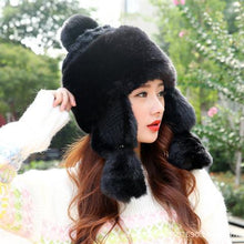 Lade das Bild in den Galerie-Viewer, Warm Winter Knit Beanie Hats Women Autumn and Winter Lei Feng Windproof Warmth Retention Material Thickened Fleece Earflaps Unisex
