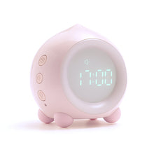 Load image into Gallery viewer, Smart Multi-Function Alarm Clock LED Display Cartoon Peach Small Night Lamp Timer USB Charging Sleeping Light
