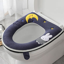 Load image into Gallery viewer, 3pcs Toilet Seat Cover Pads Four Seasons    Washer Household Winter Pedestal Ring Zipper
