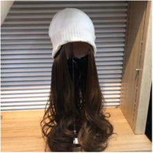 Lade das Bild in den Galerie-Viewer, Warm Winter Knit Beanie Hats Women's Long Hair Live Broadcast Wool Big Wave Unisex
