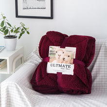 Load image into Gallery viewer, Winter Warm Double Layer Berber Fleece Blanket Nap Single Double Flannel Blanket
