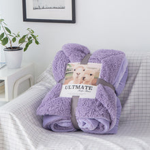 Load image into Gallery viewer, Winter Warm Double Layer Berber Fleece Blanket Nap Single Double Flannel Blanket
