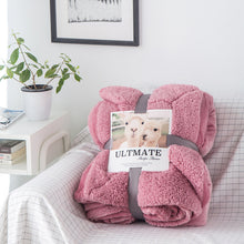 Load image into Gallery viewer, Winter Warm Double Layer Berber Fleece Blanket Nap Single Double Flannel Blanket
