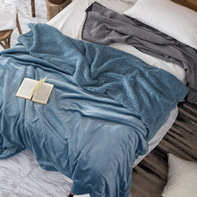 Load image into Gallery viewer, Winter Warm Double Layer Berber Fleece Blanket Nap Single Double Flannel Blanket
