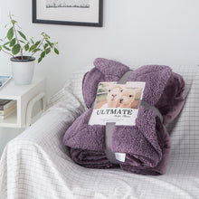 Load image into Gallery viewer, Winter Warm Double Layer Berber Fleece Blanket Nap Single Double Flannel Blanket
