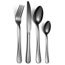 Lade das Bild in den Galerie-Viewer, 304 Stainless Steel Flatware Sets 4-Piece Steak Knife, Fork and Spoon Golden Color
