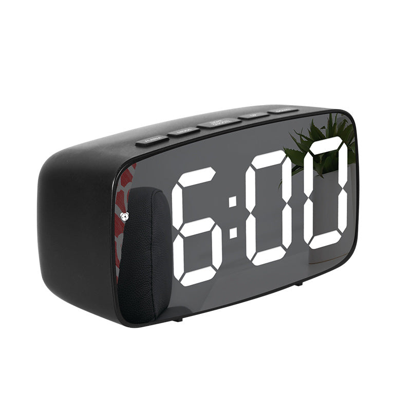 Smart Multi-Function Alarm Clock LED Display Large Font Mirror Alarm Clock Battery Plug-in Dual-Use
